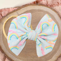 Rainbow Large Bow Headband