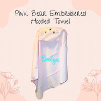 Embroidered Bear Hooded Towel