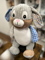 Blue Plaid Harlequin Bunny