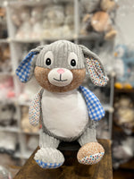 Blue Plaid Harlequin Bunny