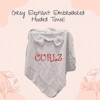 Embroidered Elephant Hooded Towel